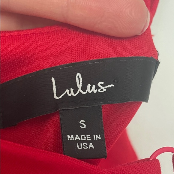 Lulu's Red Ruffle Hem Dress - Picture 3 of 3